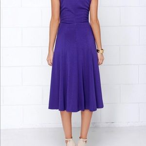 Lulus DROPS OF JUPITER INDIGO MIDI DRESS